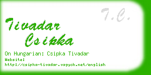 tivadar csipka business card